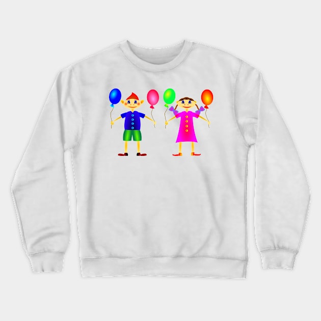 Happy kids Crewneck Sweatshirt by Elonium